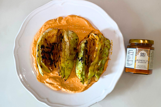 Romesco Grilled Cabbage