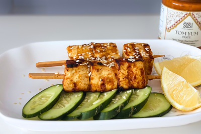 Tom Yum Tofu Skewers