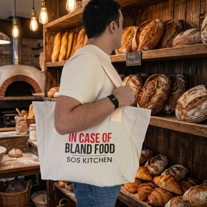 In Case of Bland Food Market Tote